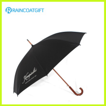 Advertisement Curved Wooden Handle Umbrella